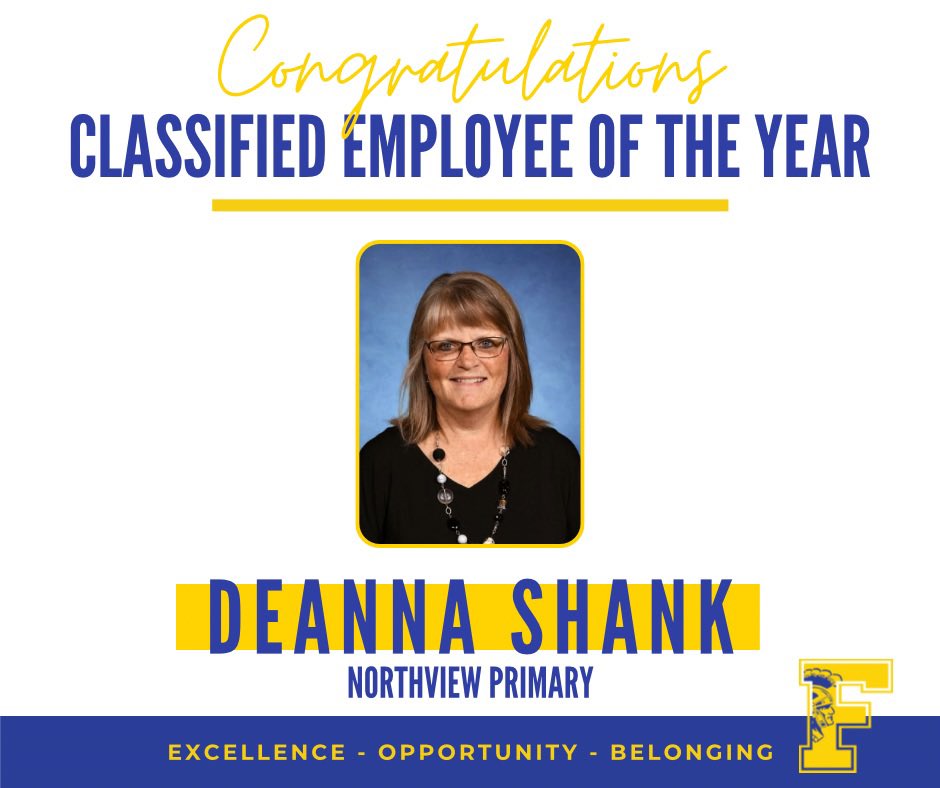 FCSTrojans's tweet image. Findlay City Schools is celebrating Deanna Shank, Northview Administrative Assistant! Deanna was nominated because she holds her school together, and in the words of her nominators, “She is a constant source of happiness and joy in her building.”