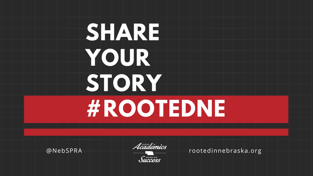 NebSPRA's tweet image. Help us share the collective story of the great work happening in our classrooms every day. Use #RootedNE and visit rootedinnebraska.org for more information.