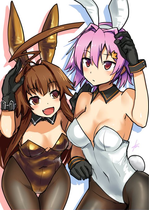 今日の1ドロは艦これより多摩バニー。ついでに球磨バニー。
「多摩は猫じゃないけど兎でもないニャ」
「これはこういうもんだクマ。今日は誰でもウサギだクマ」
#艦これ版深夜の真剣お絵描き60分一本勝負 
#艦これ版真剣お絵描き60分一本勝負_20230821 