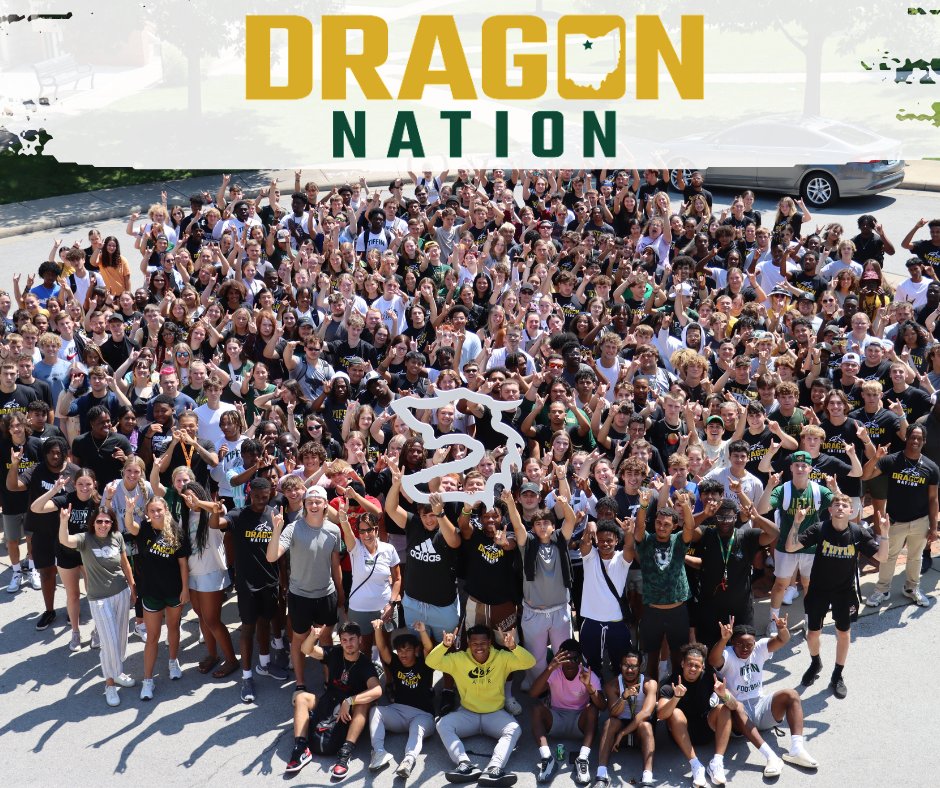 TiffinU's tweet photo. Join us in extending a warm Dragon Nation welcome to our new group of first-year students! 🐲💚💛 Wishing you an incredible first day of class 📚🎒 

#TiffinUniversity #Welcome #FirstDay #DragonNation https://t.co/vkiyCJ3lpi