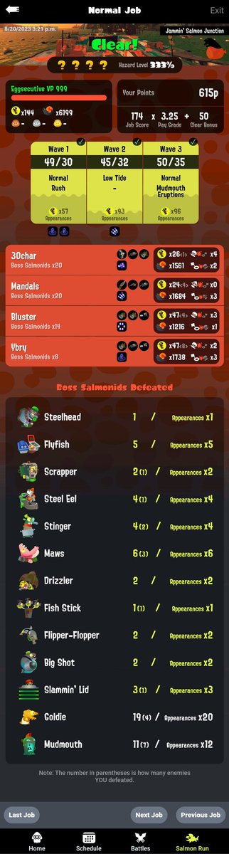 bpdd's tweet image. I find it so satisfying when the bosses are mostly splatted. And c'mon, one missed Goldie and one missed Mudmouth is basically a perfect rotation 😂 

#Splatoon3