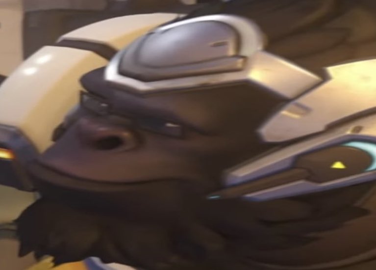 NPC: “so yeah I was just over watching the dog and-“

Winston from across the room: 
“sorry but ‘overwatching’ ? Like as in Overwatch??-”
