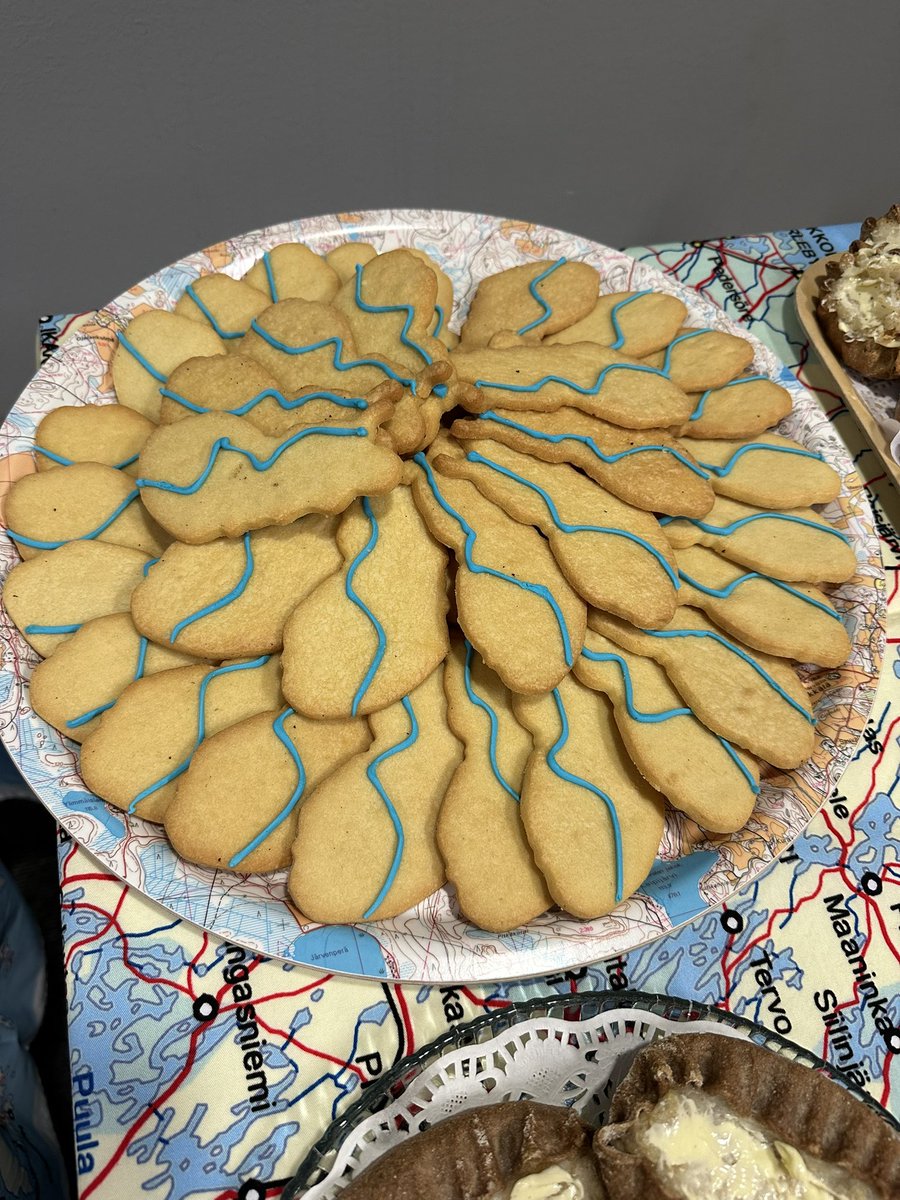 Cookies in the shape of Finland at IMCOS Helsinki