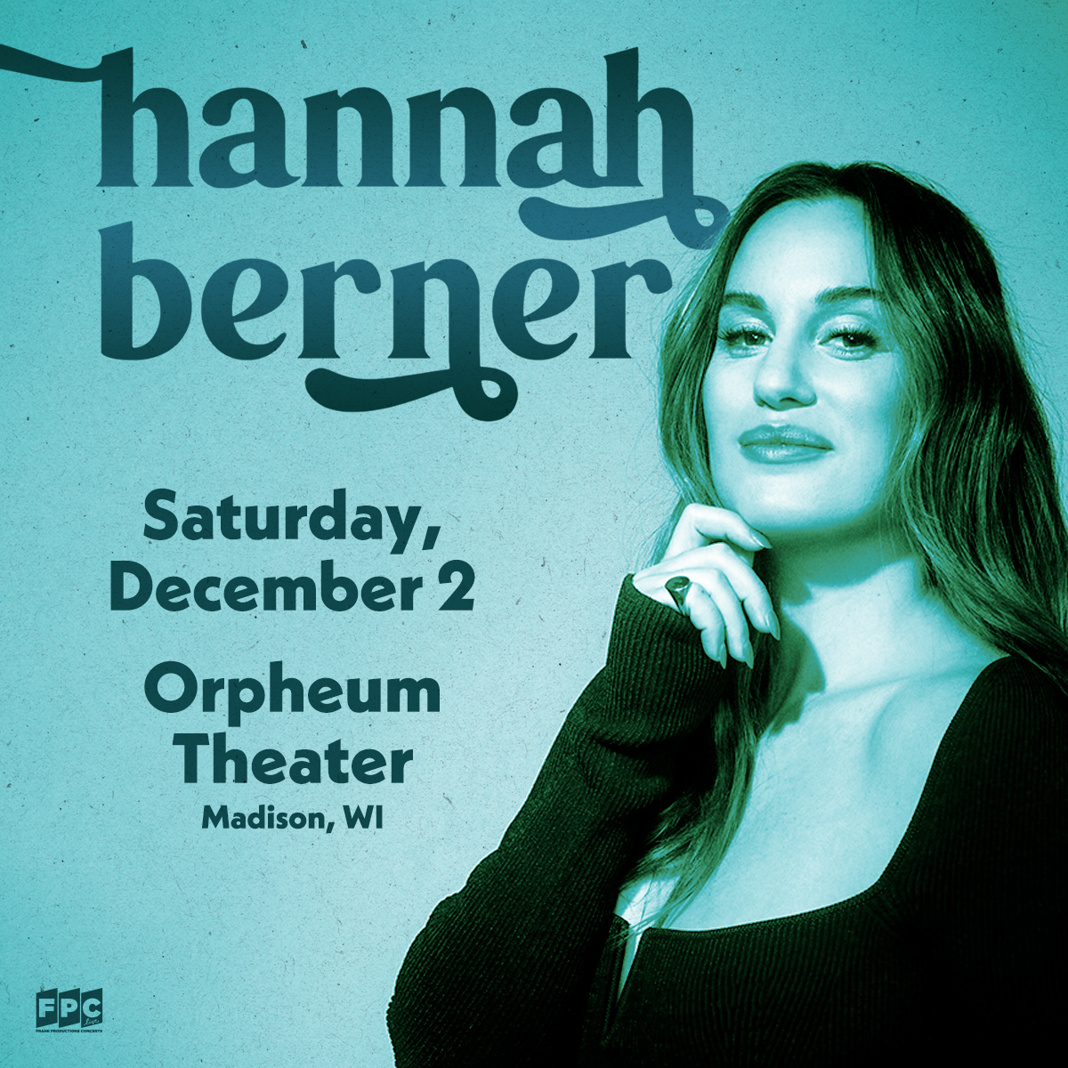 JUST ANNOUNCED ✨
Hannah Berner
Saturday, December 2, 2023 | #MadisonWI       

On sale Friday at 10AM » bit.ly/HannahBernerMa…

#HannahBerner