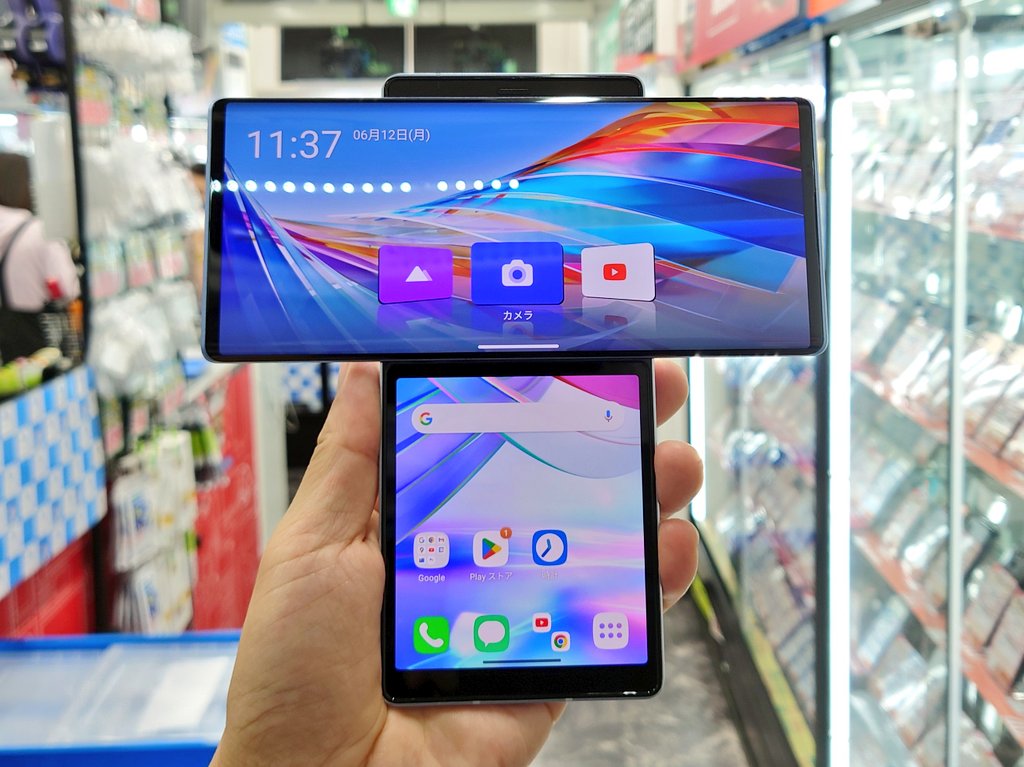 翼あるスマホ】 LG Wing 5G LM-F100N 中古B級 税込49,800円 在庫店舗 