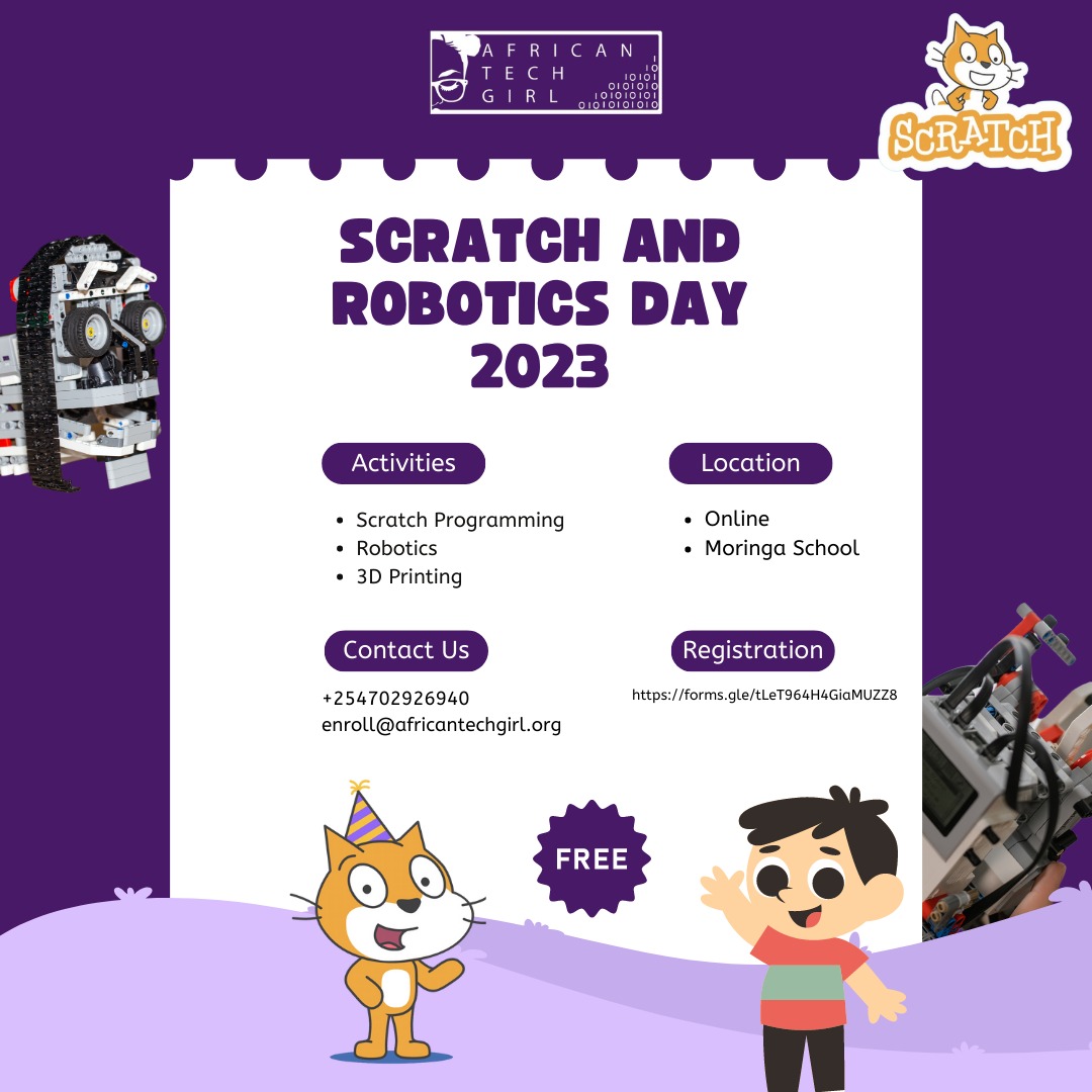 africanstemgir1's tweet image. Calling all tech-savvy teens aged 7-17!
Join us for a Fun-Filled Day of Learning, Coding, and Building, both Online and In-Person. Get Ready to Create, and Explore the Future of Technology!
Don't miss out!
#africantechgirl #codingforteens
#robotics #scratch
