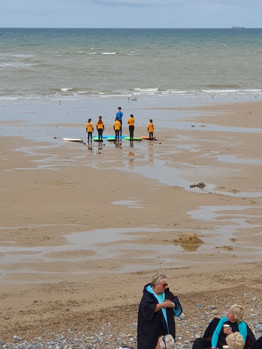 caddisnet's tweet photo. Blakeney sea lavender impressive this time of year. Common & grey seals lazing around. The Poppy line is always a fabulous day out with granddaughters & who knew Cromer was a great place to surf! #poppyline #beansboats #glidesurf https://t.co/7s9SRFhndU