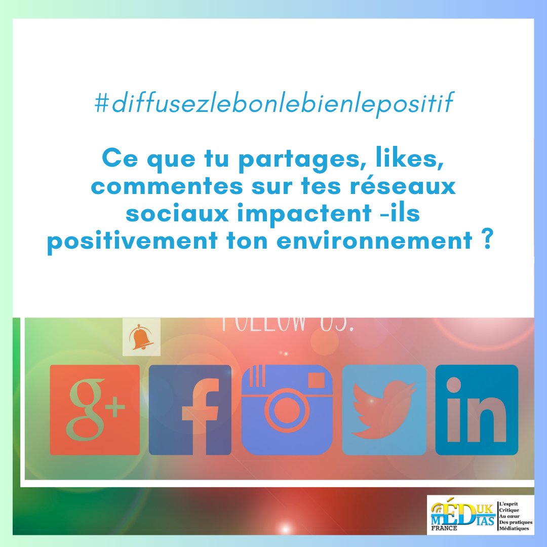 Ton activité sur les reseaux sociaux est-elle utile à ton environnement ?

#diffusonslebonlebienlepositif