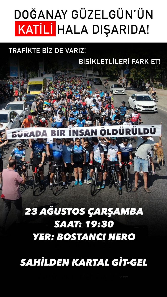 Maltepe Cycling Club (@cyclingmaltepe) on Twitter photo Farkindalik suruslerimiz devam ediyor . Çarşamba yine 19:30 da Bostanci Nero'dan çıkıyoruz. Bu sefer Dragos donuslu surecegiz. Yine büyük bir katılım olacagina eminim. Şimdiden destekleriniz için çok teşekkür ederiz.
#doğanaygüzelgün
#bisikletimeçarparsanölürüm
<a href="/CyclingMaltepe/">Maltepe Cycling Club</a> Farkindalik suruslerimiz devam ediyor . Çarşamba yine 19:30 da Bostanci Nero'dan çıkıyoruz. Bu sefer Dragos donuslu surecegiz. Yine büyük bir katılım olacagina eminim. Şimdiden destekleriniz için çok teşekkür ederiz.
#doğanaygüzelgün
#bisikletimeçarparsanölürüm
<a href="/CyclingMaltepe/">Maltepe Cycling Club</a>