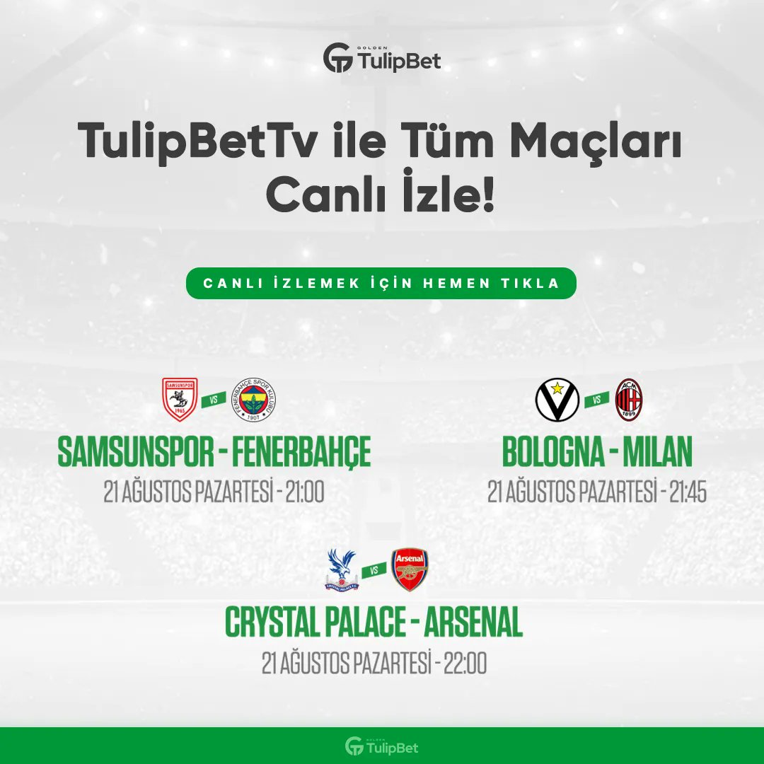 altinlaledevri's tweet photo. ❤️ BUGÜN KARŞILAŞMALARI NEREDE İZLEYECEĞİNİ HİÇ DÜŞÜNME!

📺 HİÇBİR ANI KAÇIRMAMAN İÇİN TULİPBETTV YANINDA!

📢 Günün öne çıkan karşılaşmalarında Tulip'liler kazanıyor!

〽️ En iyi oranlar ve avantajlı promosyonlar ile hemen yerini al, KAZANMAYA BAŞLA!

✅ https://t.co/9m3YHU89Uk https://t.co/KQx9T7lsz8