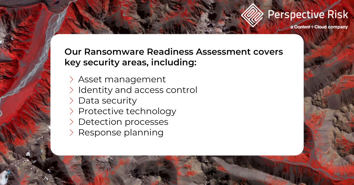 PerspectiveRisk's tweet photo. 🛡️ Understand your ability to react and recover from a #ransomware attack. 

Our Ransomware Readiness Assessment provides you with strategic and tactical recommendations to help improve your resilience against ransomware threats as recommended by NIST.

https://t.co/loFhvMGPdl https://t.co/fnw1NyU81c