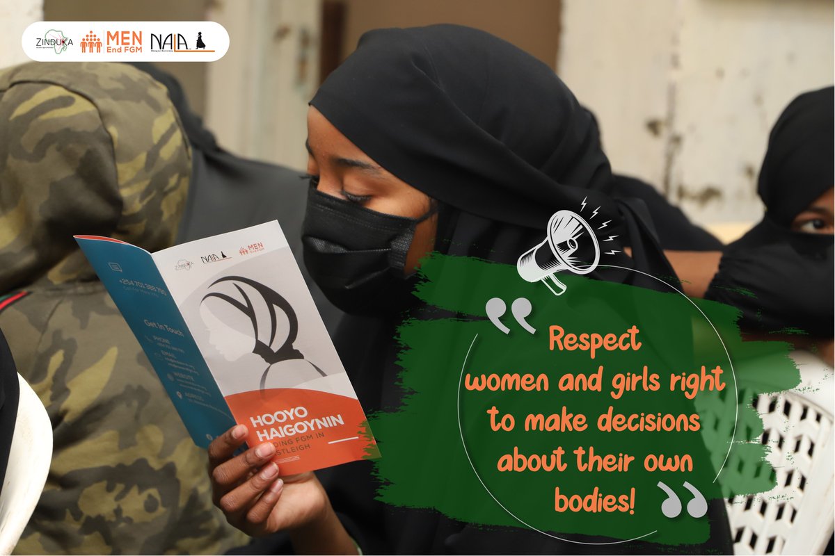 MenEndFGM's tweet photo. FGM and child marriage violate the sexual and reproductive health and rights of women and girls. #MumDontCutMe educates women/girls about their rights, empowering them to speak up and make decisions about their bodies and reproductive health without coercion or fear. @Zinduka_eV https://t.co/JUSObieETQ