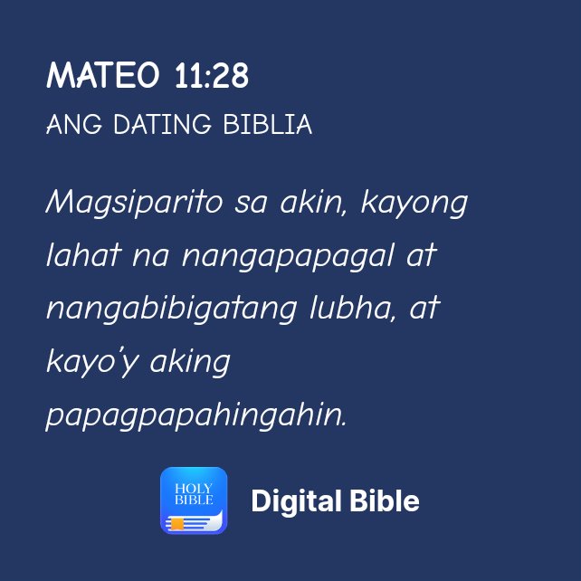 httpiddlingmiss's tweet image. ♡Mateo 11:28 | Ang Dating Biblia↓
Magsiparito sa akin, kayong lahat na nangapapagal at nangabibigatang lubha, at kayo’y aking papagpapahingahin.

The Why of Praying 
#PureDoctrinesOfChrist