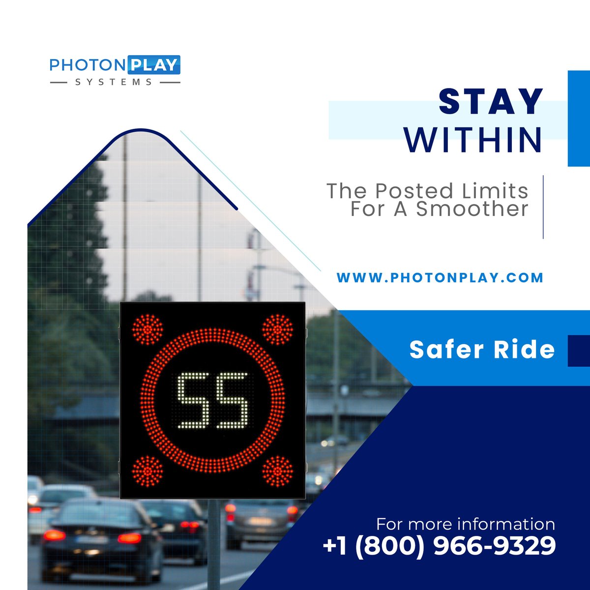 PhotonplayInc's tweet image. Stay Within The Posted Limits For A Smoother, Safer Ride
photonplay.com/variable-speed…

#photonplay #vsls #vms #roadsafety #safedriving #trafficrules #yourspeedsign #roadsafety #speedlimit #Speeding #speedlimitsign #trafficcontrol #TRAFFIC #speedcontrol #safedriving #safety