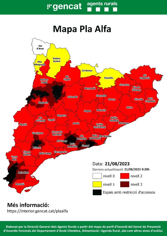 🔥 Corbera de Llobregat està en nivell 3 del Pla Alfa per risc d'incendi.

🔗 tuit.cat/4D38o
--
#CorberadeLlobregat #BaixLlobregat