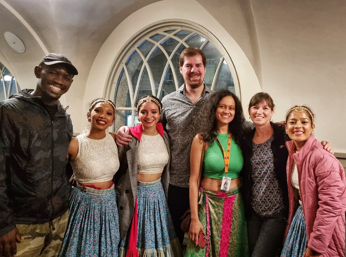 thackerguitar's tweet photo. After the 3rd Tandava #edfringe show for another fantastic audience, many standing to clap at the end AND A 5 STAR REVIEW!!

https://t.co/AhyCC7Wlzy

Amazing artists came to say hi! Incl @vibhinnaramdev, Oxana and Kirsten (Cosmic Dance), Brian Oloo  Next show: Tues #FillYerBoots https://t.co/6rawDxOr6I