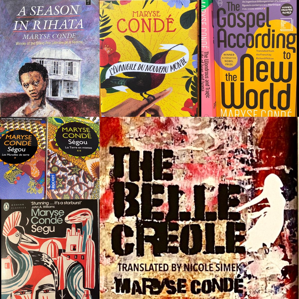 Celebrating Maryse Condé and her #translators - Barbara Bray, Richard Philcox, Nicole Simek - during Women in Translation Month #WITMonth.

#Caribbean #writers #writing #translation #Guadeloupe #ReadCaribbean #TranslateCaribbean