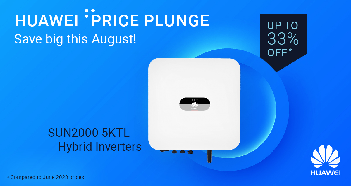 AlternergyPV's tweet photo. ☀️ Access great savings on our @HuaweiSolar AI-equipped inverters!

⏳Until the 31st of August, benefit from up to 33% off Huawei inverters : https://t.co/IQsZbHUnlv

#priceplunge #solar #solarpower #renewableenergy #greenpower #sustainability https://t.co/X6NeaeomG6