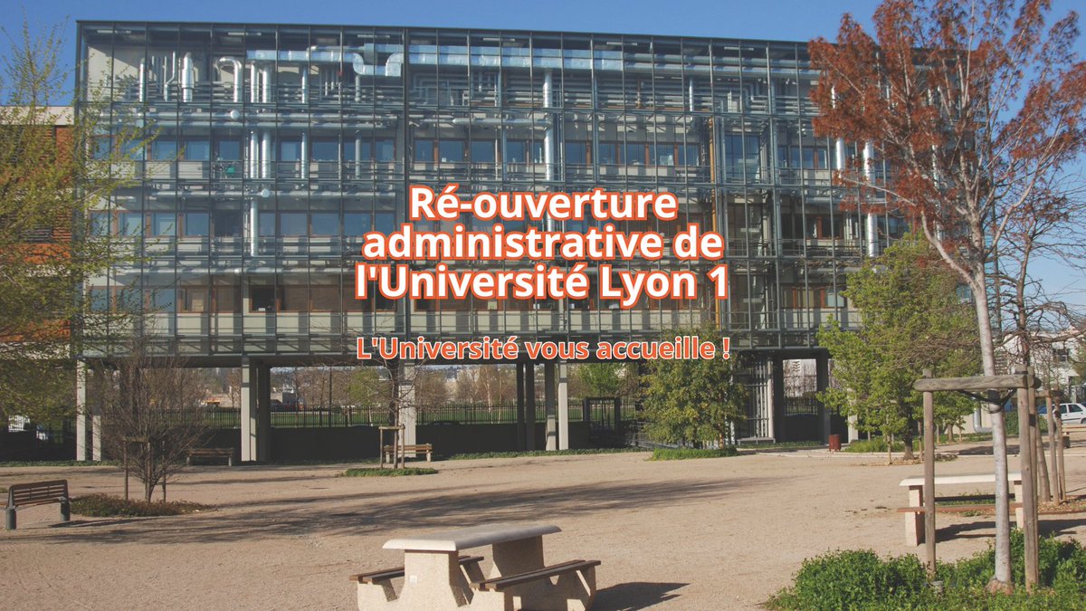 L'#univlyon1 réouvre après sa pause estivale 👋

Bon retour à nos enseignants-chercheurs, personnels et étudiants.

ℹ️ Les services d'inscriptions administratives sont de nouveaux accessibles

📅 J-7 avant la semaine d'intégration des nouveaux étudiants entrants !
