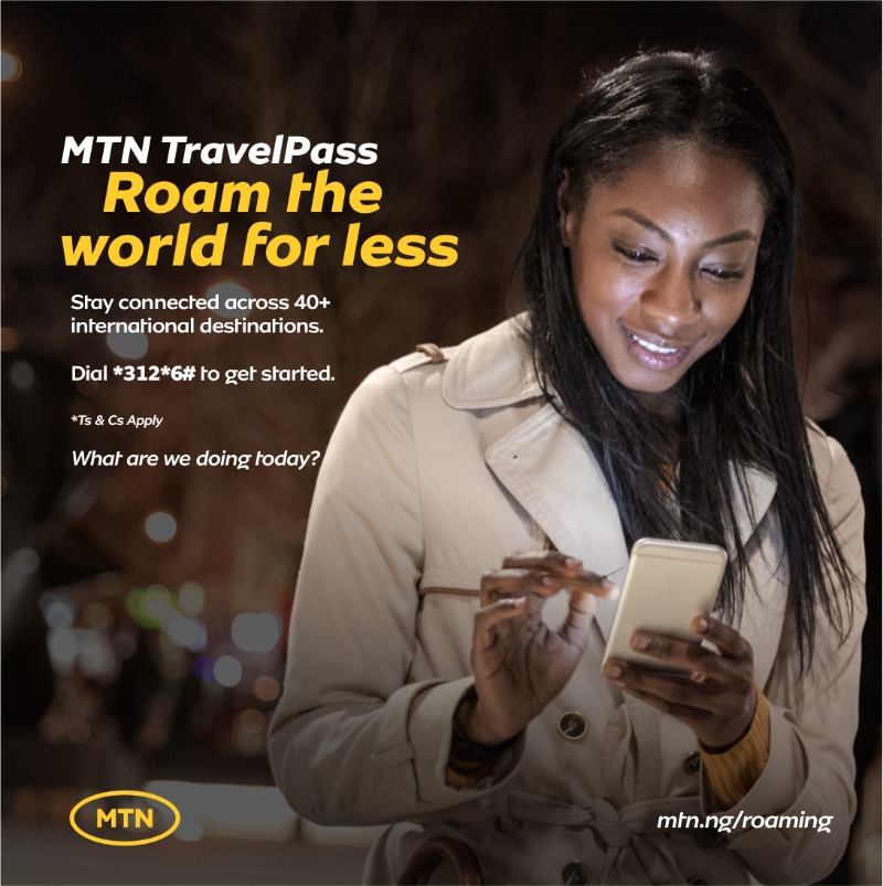 MTNNG's tweet photo. Roam the world for less while you stay connected! 🌍✈️ 

Dial *312*6# to start 

#TravelPass