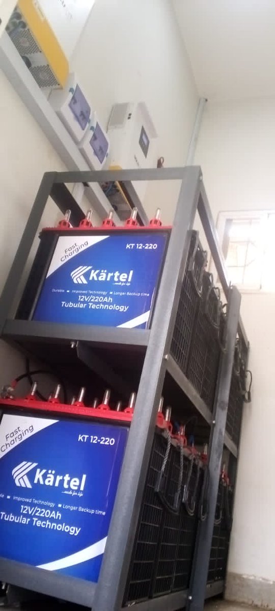 KmtSolar's tweet photo. Solar Installation done by KMTSOLAR professional Engineers
kartel 12V/220Ah Tubular Technology

Call us now to buy all solar products and get your installation done
WhatsApp/Call +2348132229686

Visit
https://t.co/ZUHXCiShc6
#kmtsolar
#abujabusiness https://t.co/IAAEA0gdcY