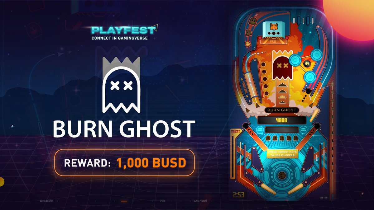 Space3_gg's tweet photo. New week, new mission! @burnghostgames is rolling in #Space3PlayFest!   

🎁 Reward: $1,000 BUSD  

#BurnGhost is a skill-based game platform, perfect for Fandom-fueled gamers who live for both the thrill and the rewards.   

Get your gaming spirit soaring this Monday by joining us now 😌  

#Space3 #Web3Gaming