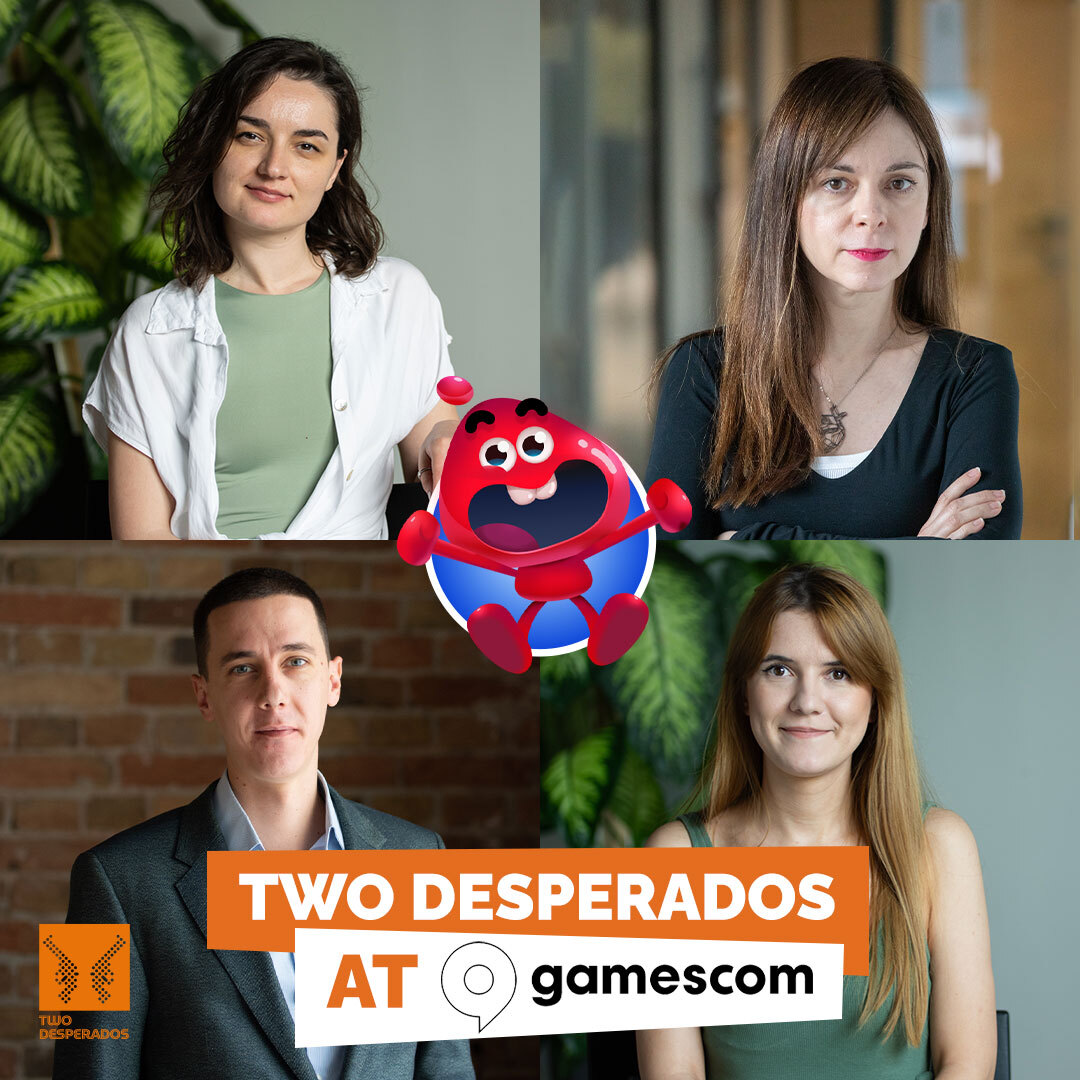 TwoDesperados's tweet photo. @gamescom here we come! You'll find our team members Tamara Milovanovic, Marija Stosic, Marko Subotic and Jovana Filipovic this week among exhibitors at the National Serbian booth orchestrated by @SGA_Official_ 

📍 Hall 3.2, Booth E10/F11

See you there! https://t.co/BR9Qxsz1MV