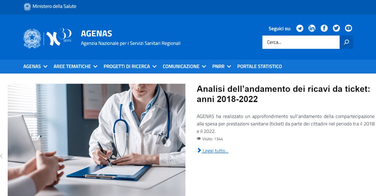 Agenas_Salute's tweet photo. ‼️Online documenti AGENAS 

📚Disponibili pubblicazioni e slide su #spesasanitaria, #sicurezza delle #cure, responsabilità professionale in #sanità, #telemedicina, #HTA e valutazione della #performance delle #aziendeospedaliere

👉 Per approfondimenti: https://t.co/Sl7vyNaPjO https://t.co/IbPANiWUCk