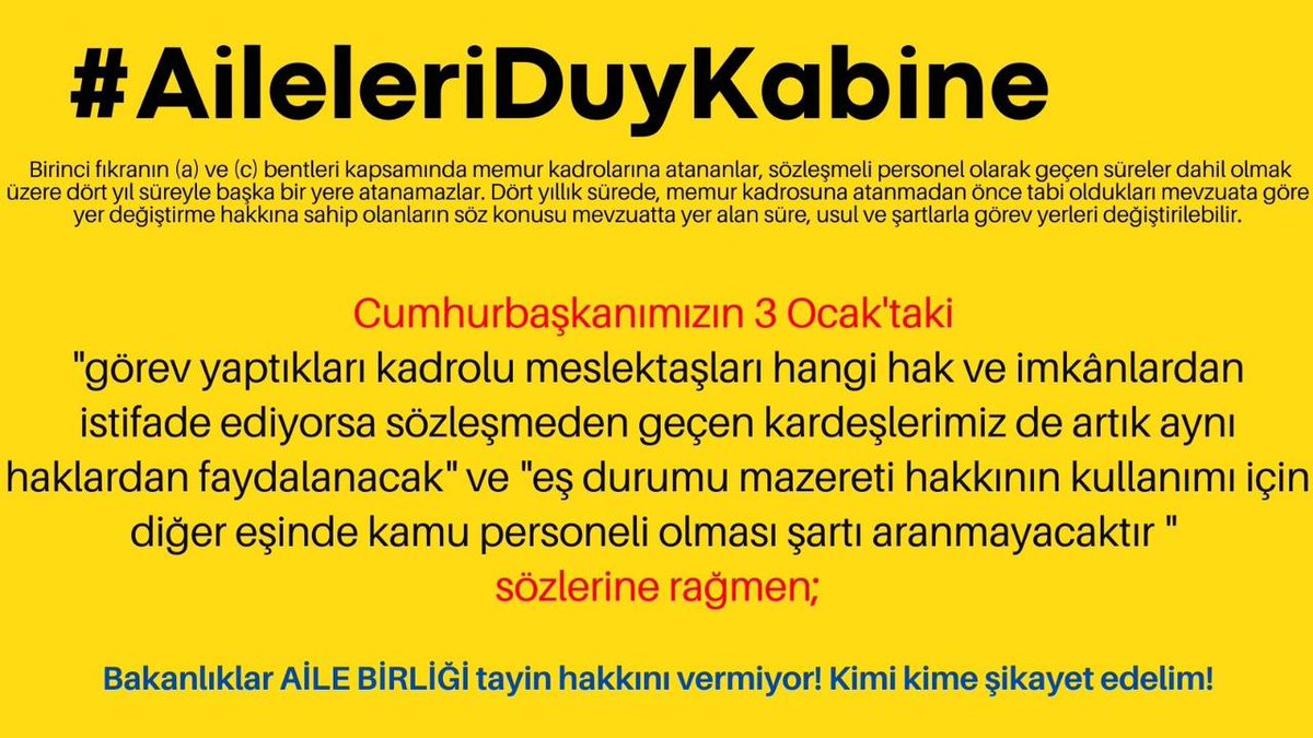 1ailebirligi's tweet photo. Tek isteğimiz ailemiz. @RTErdogan @Akparti @fahrettinaltun @Yusuf__Tekin @cftcblnt @_cevdetyilmaz @ErbakanFatih @Mustafa_Destici @_ErcanOzcelik @ahmetay_ @ahmetunluysafak @yenisafakwriter @csgbakanligi @Mahmut__ozay @kamuajans @MahinurOzdemir #AileleriDuyKabine https://t.co/JwpYh6QXhL