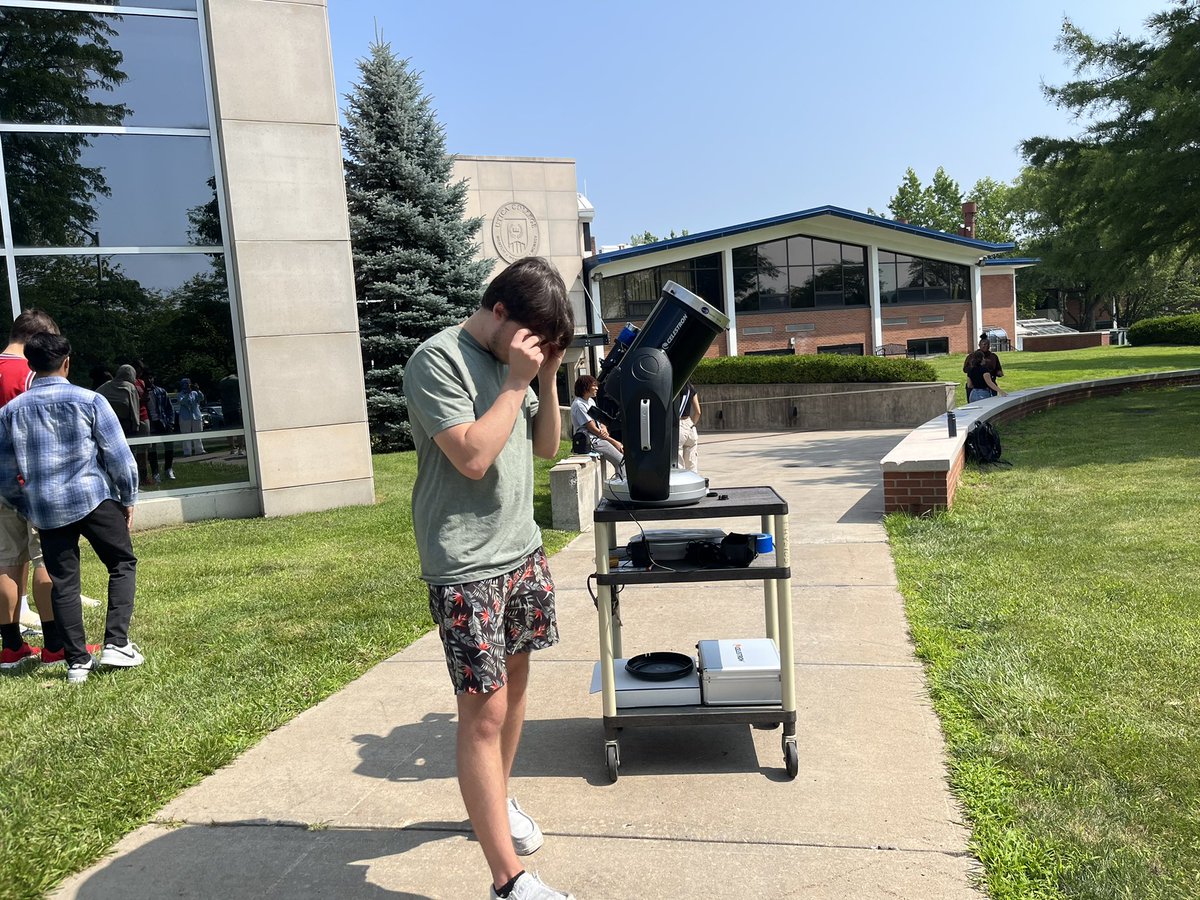 Utica_Physics's tweet photo. Adam Liebers had a busy summer flying rocket, observing the sun, and researching on solar-terrestrial interactions under the supervision of Prof. Hava Turkakin. Adam’s research was supported by NSF-Magnetospheric Physics. https://t.co/2S1Dg3suxA