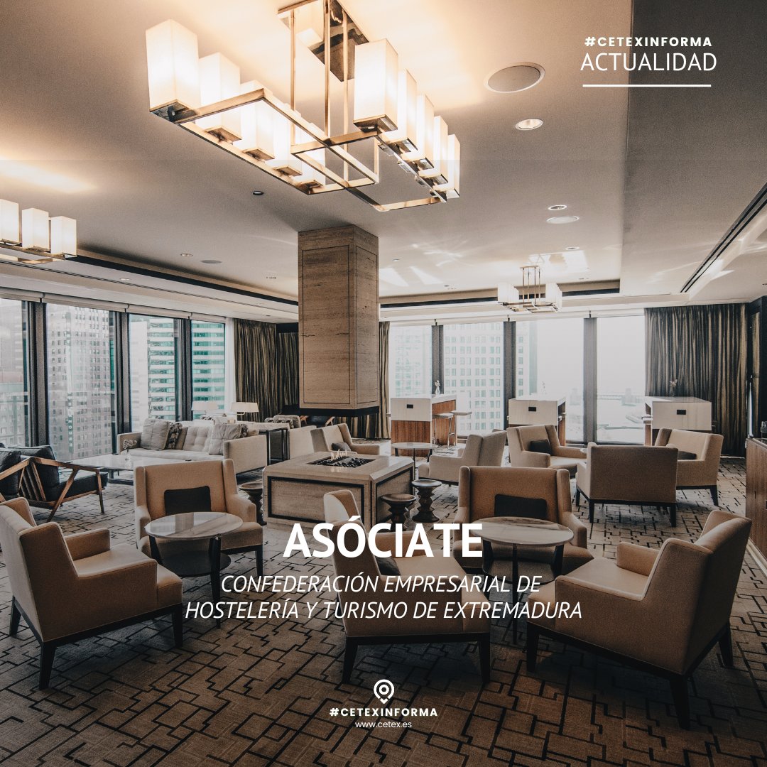 #CetexInforma 📣 Asóciate a la Confederación Empresarial de Hostelería y Turismo de Extremadura.

ASÓCIATE AQUÍ 👉 mtr.cool/ymucqtdrpf
#representatividadsectorial #hostelería #hosteleriadeespaña #turismo #turismoextremadura #Badajoz #Caceres #Extremadura