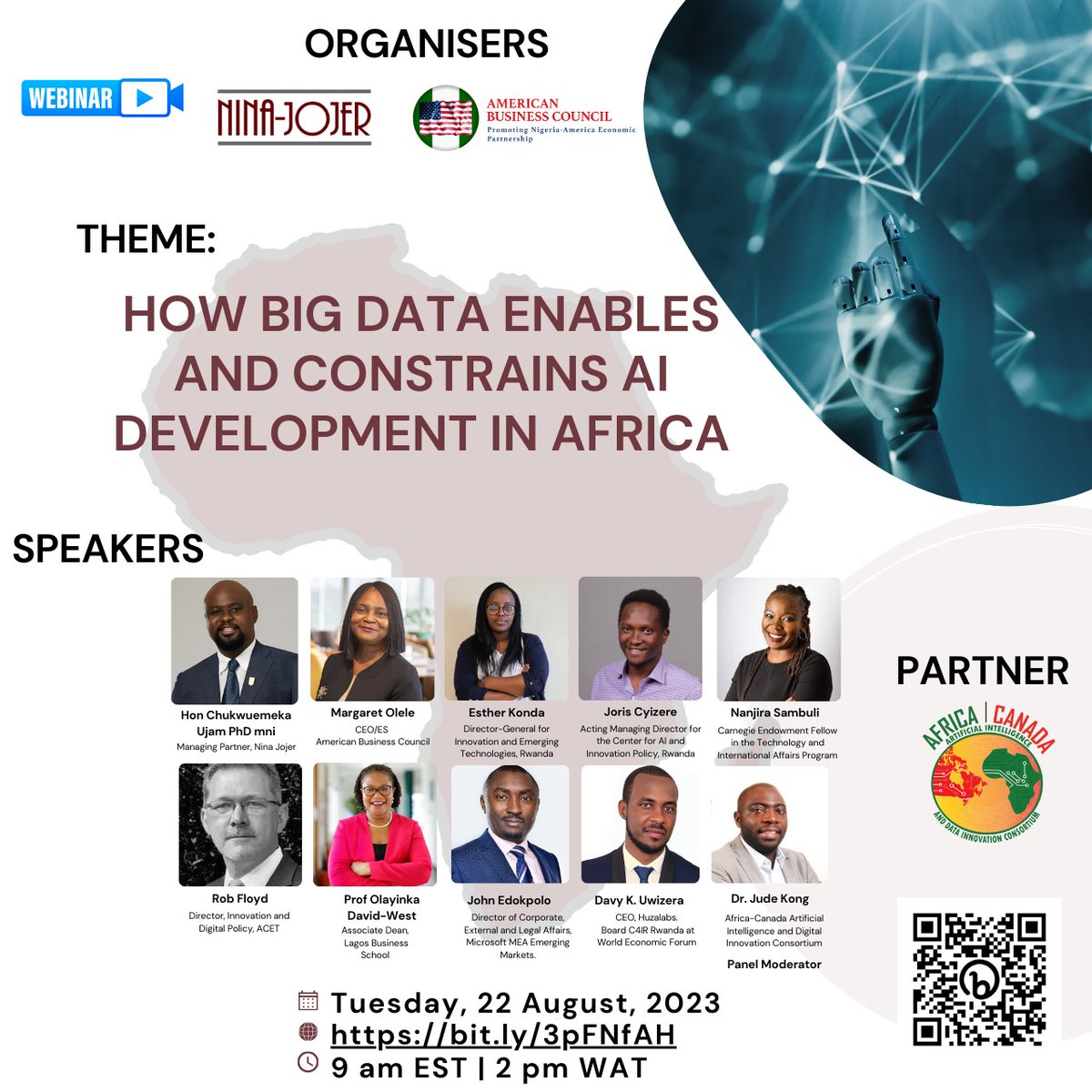 BusinessDayNg's tweet image. Sponsored: 🗣️ Hear from esteemed speakers on leveraging big data for policy-making. Register now and be part of this vital conversation. 

@NinaJojer 

Click here to register ➡️ bit.ly/3qoSc10 

#AIforAfrica #AI4Impact #BigData4Dev