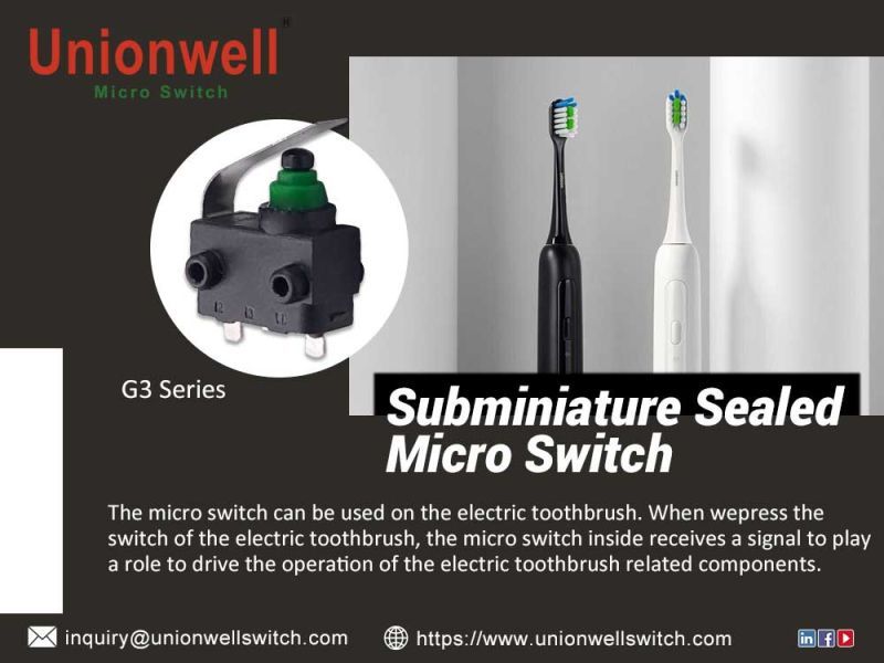 Our subminiature sealed micro switch is ideal for electric toothbrushes and other small appliances. Designed with advanced sealing technology, it guarantees protection against water ingress, dust, and other environmental factors that can affect the performance of a switch.