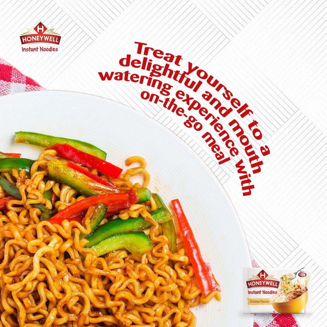hfmnoodlesng's tweet photo. Indulge in our irresistible range of quick and easy meals that are made to satisfy your cravings without slowing you down.
#Honeywellfoods #Honeywellnoodles #Noodles #FlavorfulIndulgence #FastPacedDelights #TastyTreatsForBusyDays https://t.co/KFmuOvzwEU