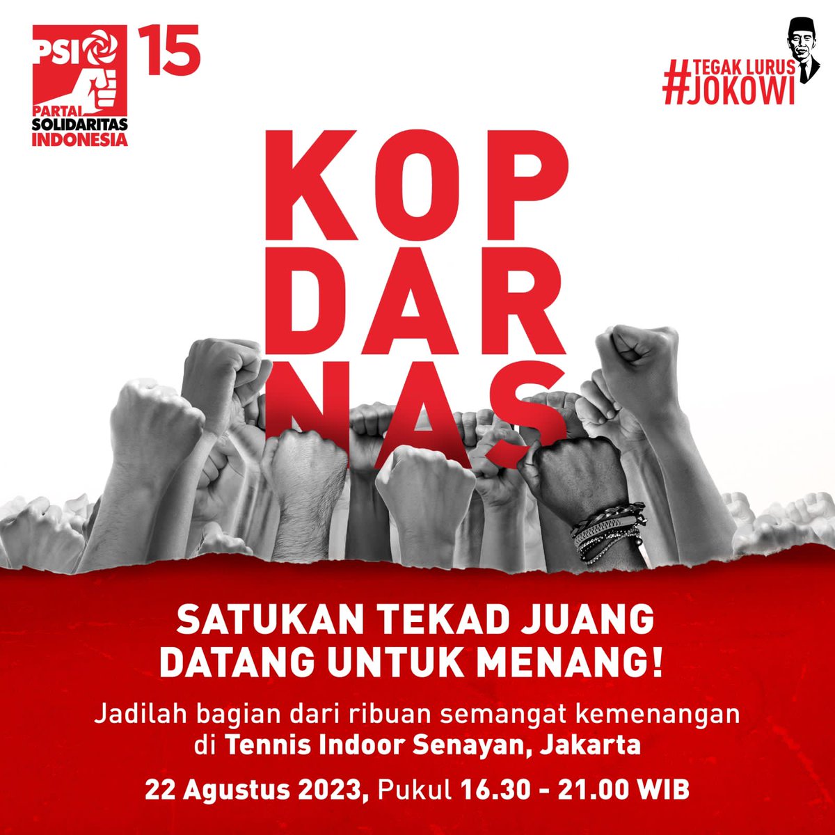 RajaJuliAntoni's tweet photo. TERUSKAN SEMANGAT SOLIDARITAS,
SATUKAN DI KOPDARNAS

 #KOPDARNAS2023 #PASTIMENANGBANYAK 
#SIAPMENUJUSENAYAN2024 https://t.co/W9djXrkBB8