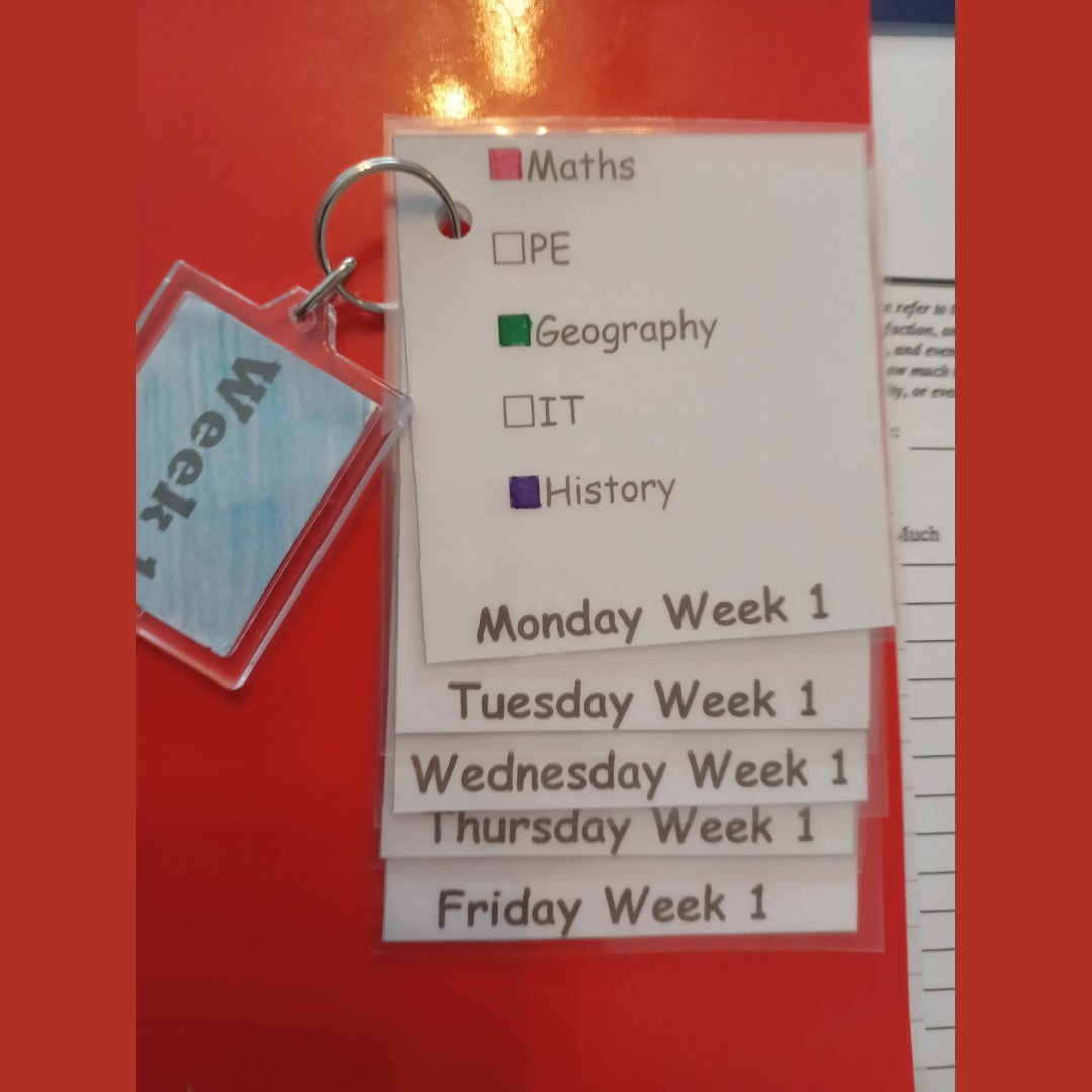 autismcentre's tweet photo. Post primary students have a lot of things to organise and remember! This colour coded list corresponds to a colour coded timetable and folders, making it easier to pack a school bag with the correct items each day.
#understandingautism #learngrowdevelop https://t.co/VOnFeDZkRt