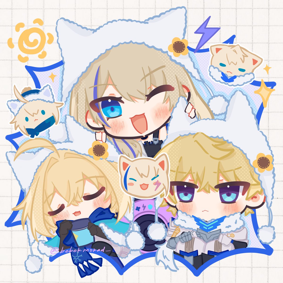 bebekmokad_'s tweet photo. Landau siblings🌩 🌨⛅
#HonkaiStarRail #serval #gepard #lynx https://t.co/dGqExtDlU1
