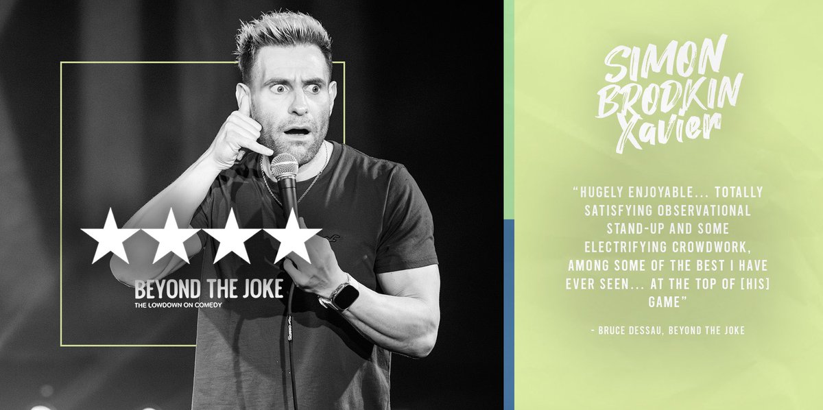 AvalonComedy's tweet photo. Another ⭐️ ⭐️ ⭐️ ⭐️ for @SimonBrodkin’s Xavier at @PleasanceComedy from @brucedes at @beyondthejoke1 

“Electrifying crowdwork, among some of the best I have ever seen…”

🎟 via link in bio https://t.co/0EtESAi9My