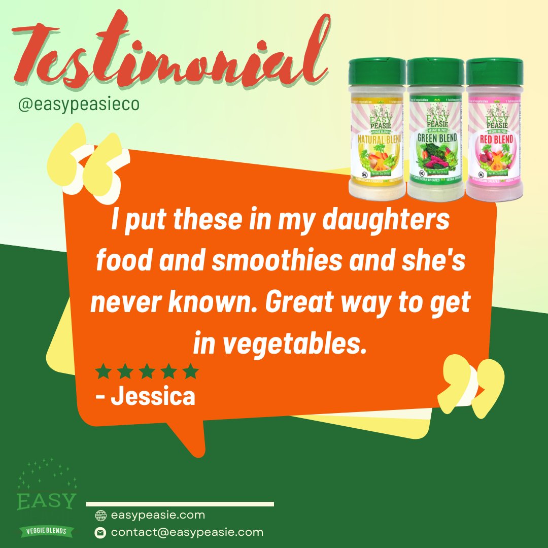 easypeasieco's tweet image. Share your feedback and get a chance to win a free give-away. Leave a review on our website (easypeasie.com) or social media and tag us in your photos. 
#easypeasie #veggiepowder #healthykids #momapproved #pickeater #pickyeaterapproved #customerfeedback  #healthyeating
