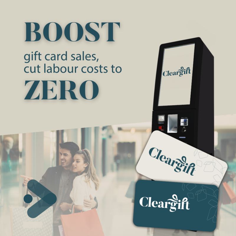 cleargiftco's tweet photo. BOOST your gift card sales while cutting labour costs to ZERO! Envision the power to strategically position our state-of-the-art kiosks in high-traffic sections of your centre, unleashing the full potential of your sales. https://t.co/JdB2EgKPbt