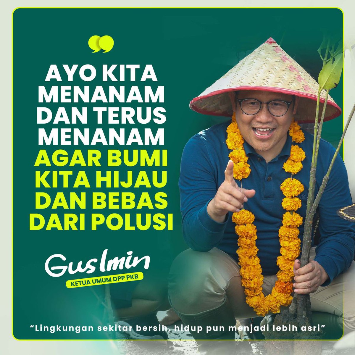 DPP_PKB's tweet photo. Polusi udara Jakarta yang warnanya abu-abu udah parah banget niih.  Kita butuh pemimpin seperti Gus @cakimiNOW yang berani speak up tentang lingkungan! 

#GusIminPKBsatu 
#PKBHijaukanIndonesia https://t.co/GeMxWdHB7a
