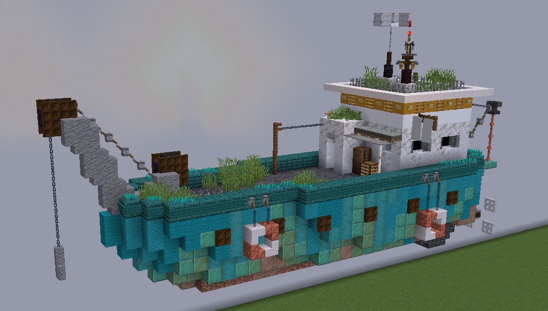 a boat made with the help of <a href="/LorDLoitor/">sac plastic du 93</a> 
#minecraft建築コミュ #Minecraft #minecraftbuild
