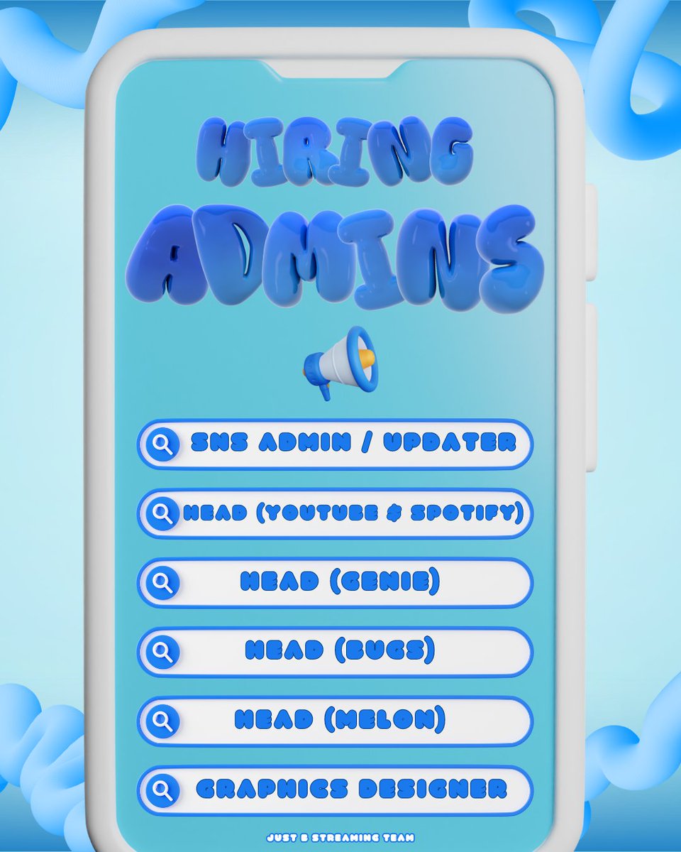 📢 ADMIN RECRUITMENT 📢

As JUST B's comeback is approaching, we are recruiting new admins who can help up in streaming and chart monitoring! Please see the available positions below and sign up the form if you are interested ✨

🔗: docs.google.com/forms/d/e/1FAI…

 #JUSTB #저스트비