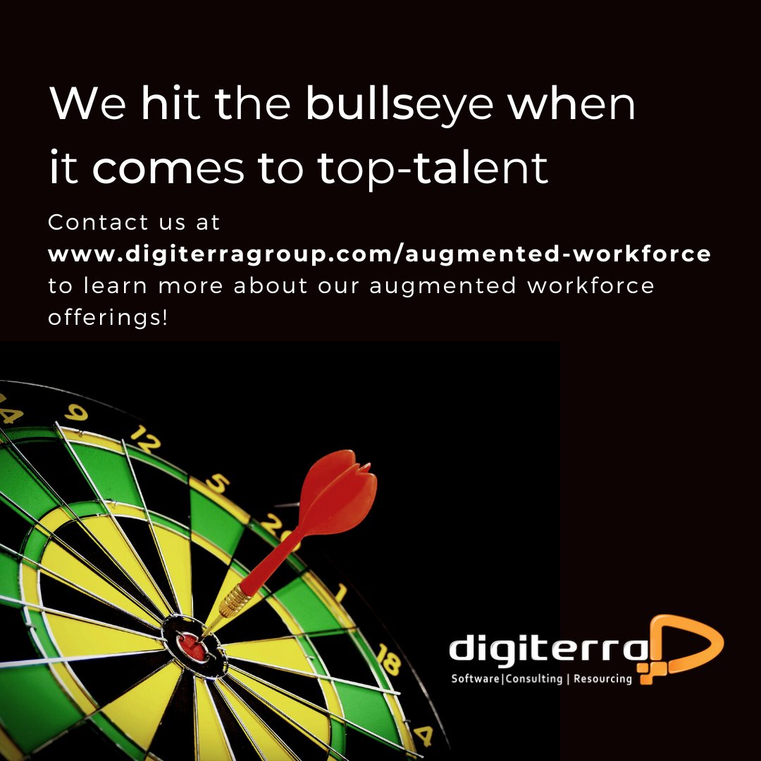 DigiterraGroup's tweet image. Imagine having access to subject matter experts that can deliver value immediately. Our talent has the capabilities and expertise to take your business to the next level. You take care of your business and we will take care of the rest...

#augmentedworkforce #toptalent