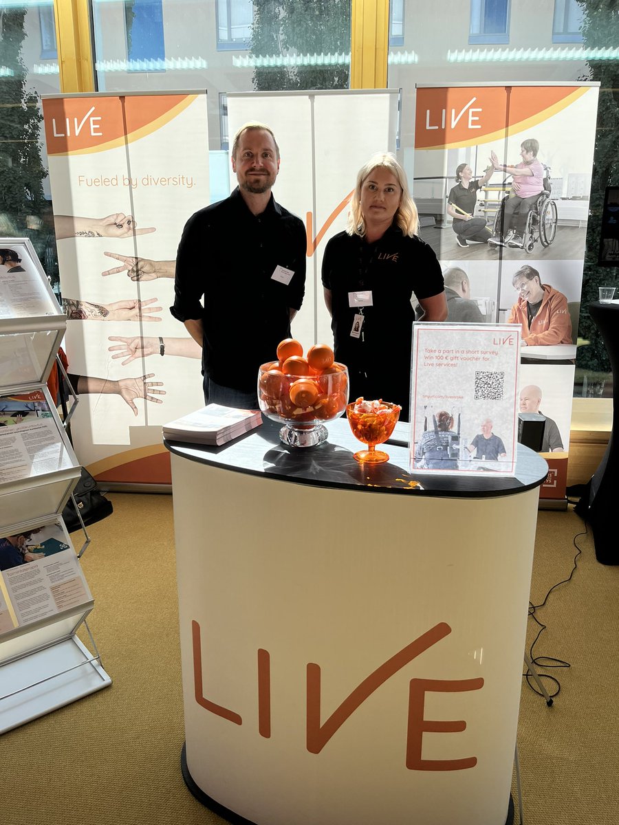 JoriReijula's tweet photo. Olemme tänään, huomenna ja keskiviikkona Kuopion kaupunginteatterilla Nordic Stroke Society Congressissa edustamassa Live-säätiötä. Tule mukaan!

#livesäätiö @Livesaatio #nordicstroke2023 #kuntoutus #livekuntoutus https://t.co/o5Nu9PYKlQ