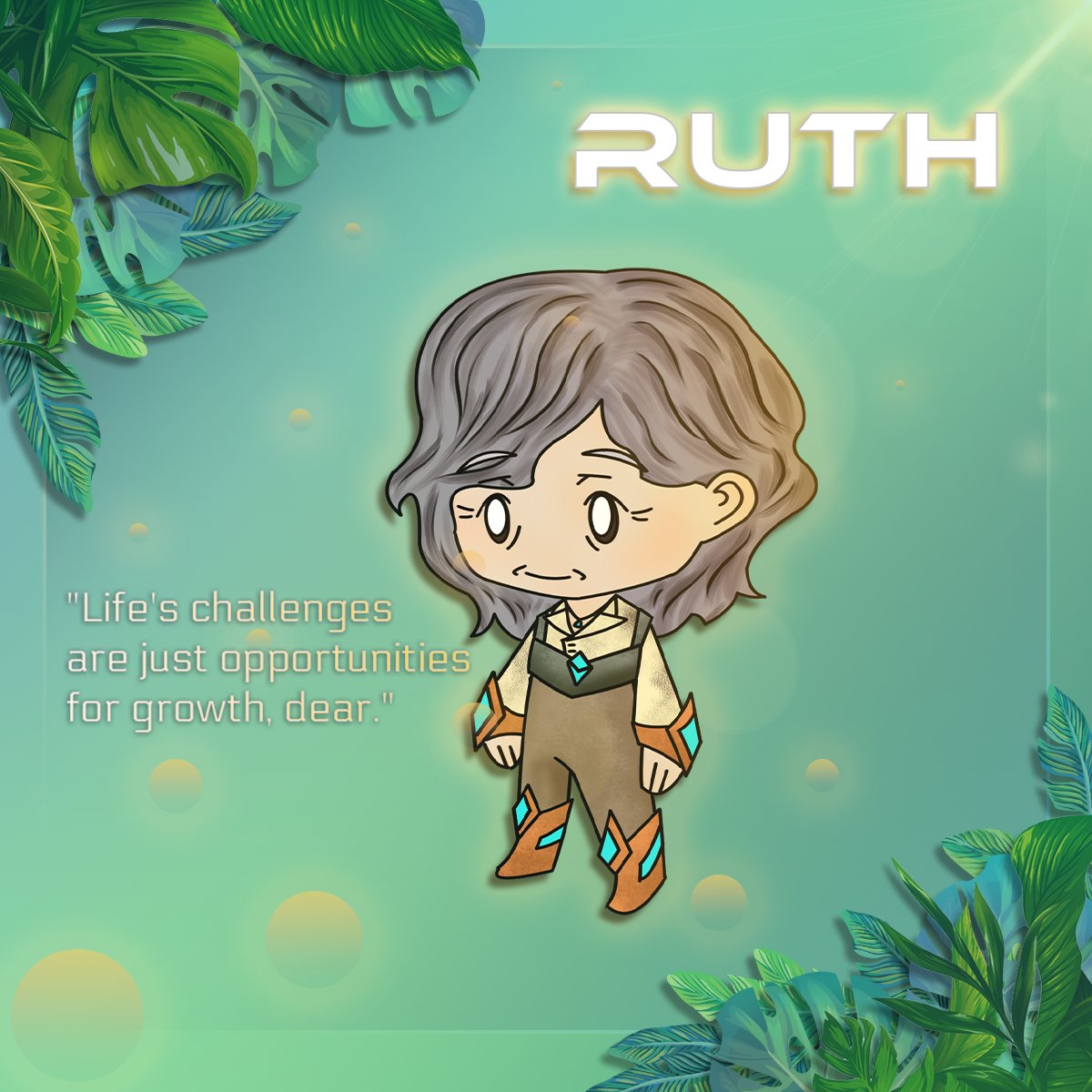JAMPACGames's tweet photo. Meet Ruth, a beacon of wisdom and unwavering positivity. She embodies the belief that we're here to improve, to be better. Ruth's presence offers comfort and encouragement, inspiring you along your journey of restoring Project Lumina.

#StrayHaven | #JAMPACGames | #Transfuzer2023 https://t.co/OFE1aOnlck