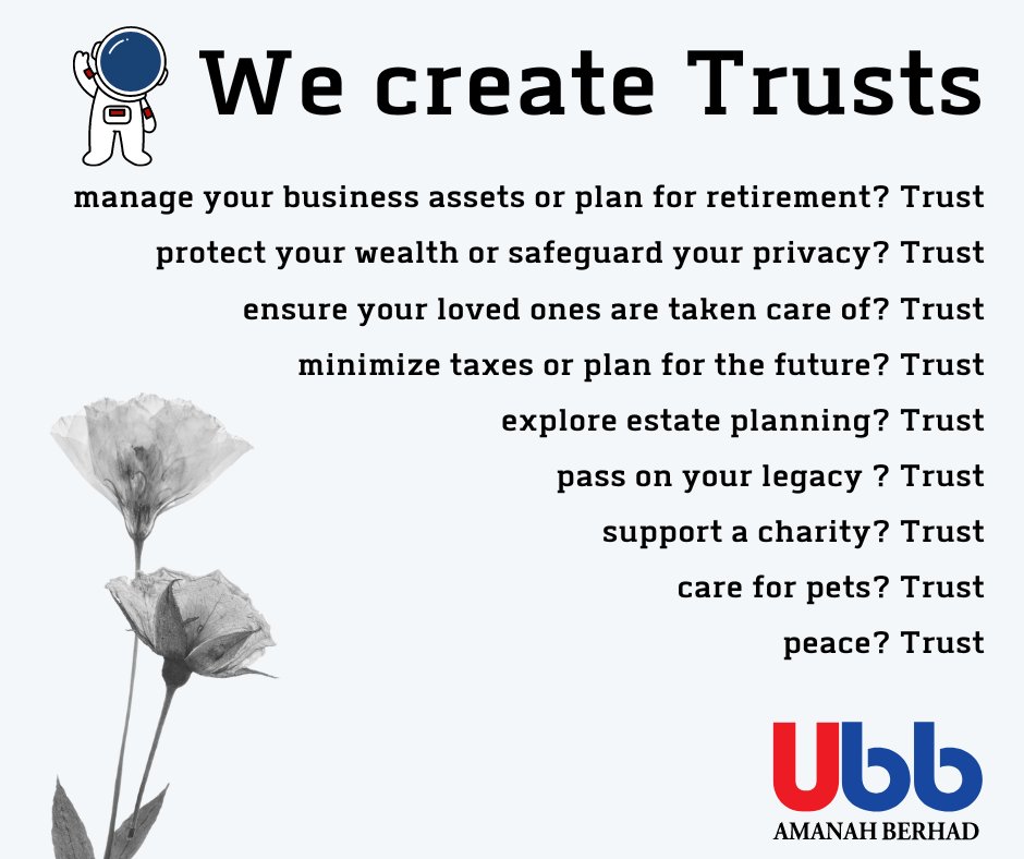 ubbamanahberhad's tweet photo. Ubb Amanah Berhad: Not just a name, but a commitment.

As Malaysia's Premier Independent Trustee, Ubb takes the helm of trust and accountability, steering you towards a brighter future.

#UbbTrusts #LeadingWithIntegrity https://t.co/nSpRXhxztU