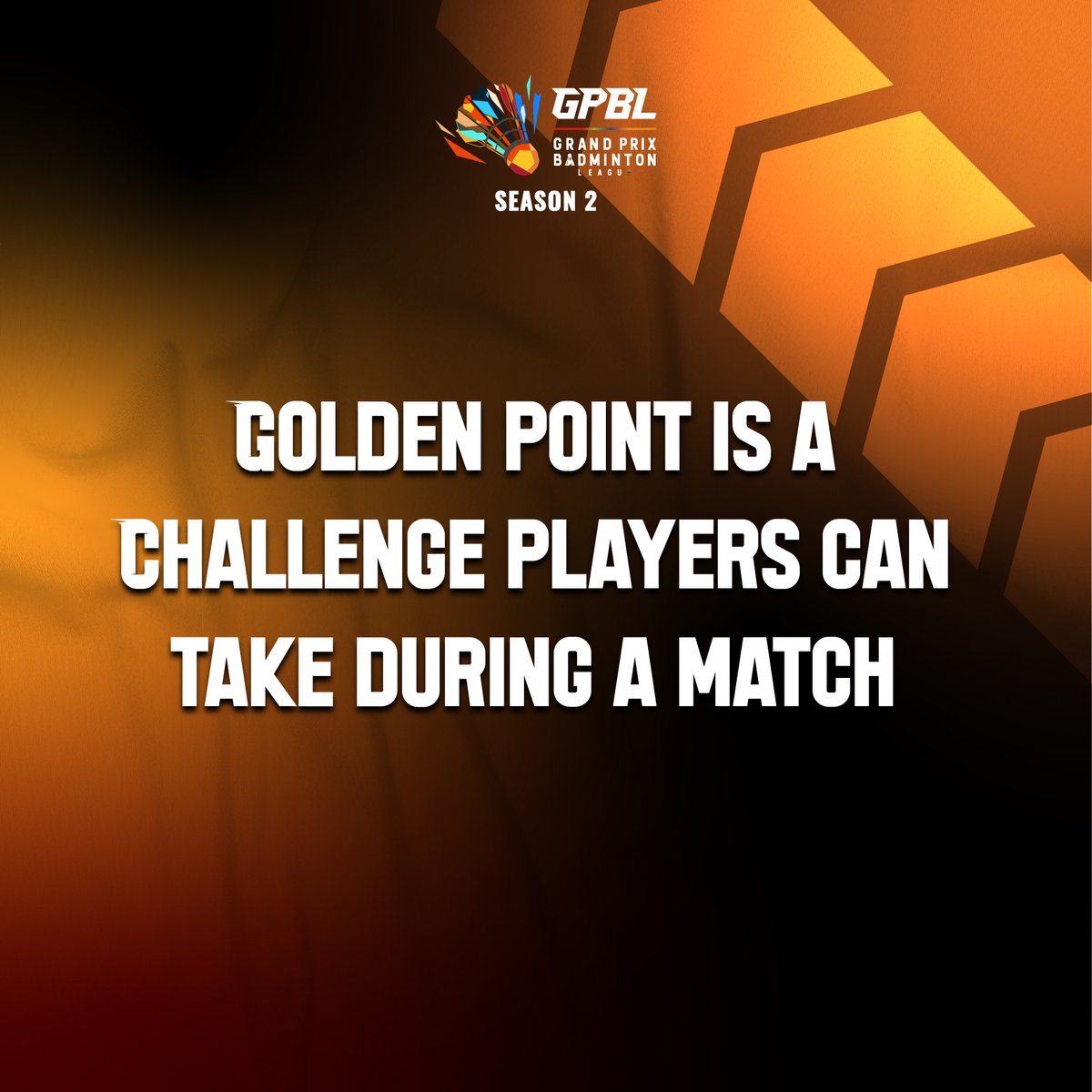thewbsl's tweet photo. What is a Golden Point in GPBL Season 2?
#TeamSpirit #BadmintonFever #GrandPrixBadmintonLeague #BadmintonFever #badmintonfever #india #gpblseason2 #badminton #badmintonforever #badminton #explorepage #JitegaKaun #GameOn https://t.co/Rbtx98ve8o