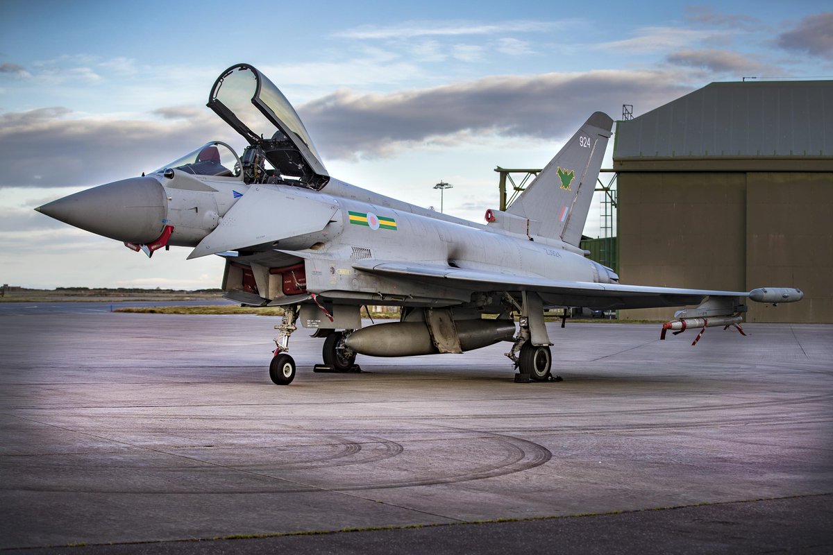 There are four squadrons at @RAFLossiemouth flying the @Eurofighter Typhoon: 1 (Fighter) Squadron II (Army Co-operation) Squadron 6 Squadron IX (Bomber) Squadron How many of them have you spotted so far? #TopGunsC4