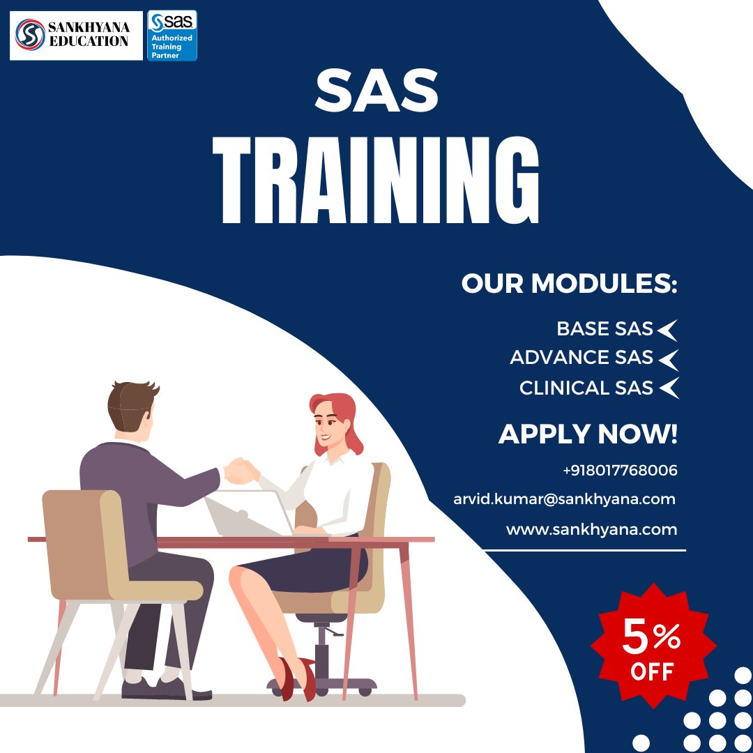 sankhayana's tweet photo. #hurryup #LimitedTimeOffer
5%off, Offer valid till 31st August
Register Here : - https://t.co/MRkK4fNjSy
+91 8017768006arvind.kumar@sankhyana.com
Visit our site : https://t.co/54iIQjVfa0
#SankhyanaEducation #sankhyana #SAS #bangloreinstitute #tranining #basesas #advancesas https://t.co/BygAUK6NFZ